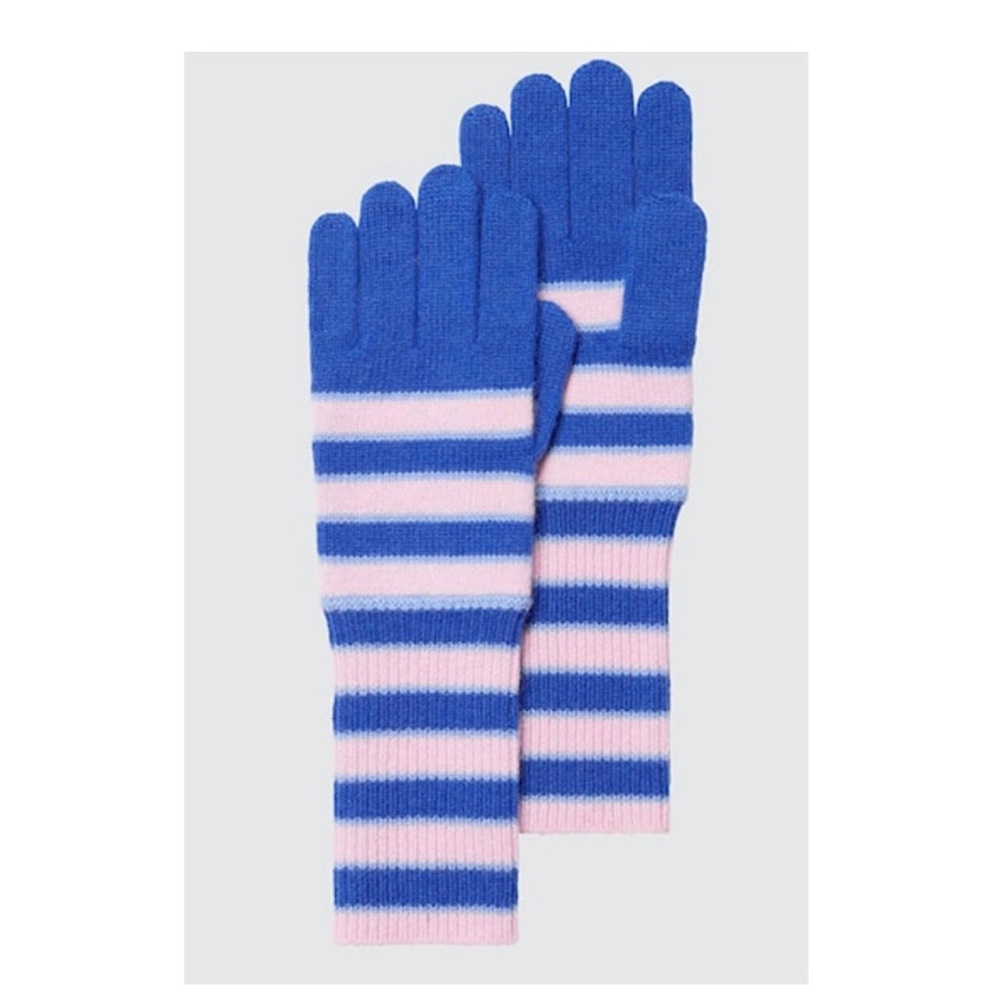 Marni for Uniqlo Blue and Pink Striped Gloves